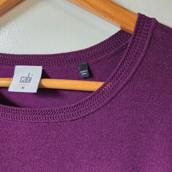 EUC CABI AUBERGINE WIDE COLD SLEEVES TOP SIZE M - Picture 10 of 16